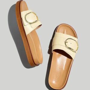 Madewell NK022 The Dayna Buckle Strap Sandal in Sand/Beige Size 8.5